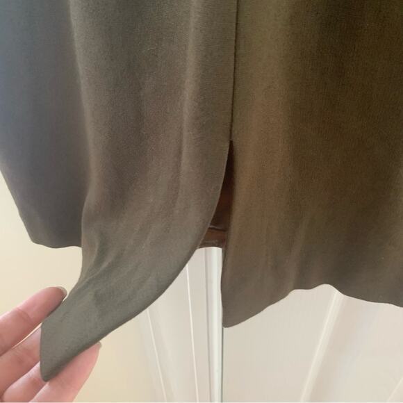 Mango Suit by MNG Brown & Black Contrast Sheath Dress w/ Brass Epaulette Detail - Picture 6 of 8